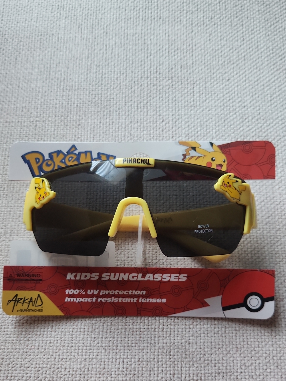 Pikachu Kids Sunglasses with Yellow Accents UV Protection
